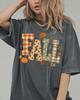 Comfort Colors® Fall Shirt, Autumn Shirt, Vintage Fall Shirt, Halloween Pumpkin Tee, Gingham Fall Shirt, Cute Fall Pattern Shirt