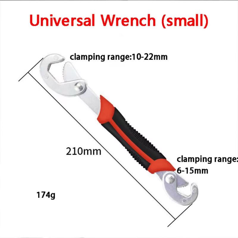 Universal Adjustable Wrench, Multi-Function Self-Tightening Spanner, Portable Hand Tool for Nuts Bolts Pipes, Home Garage Repair