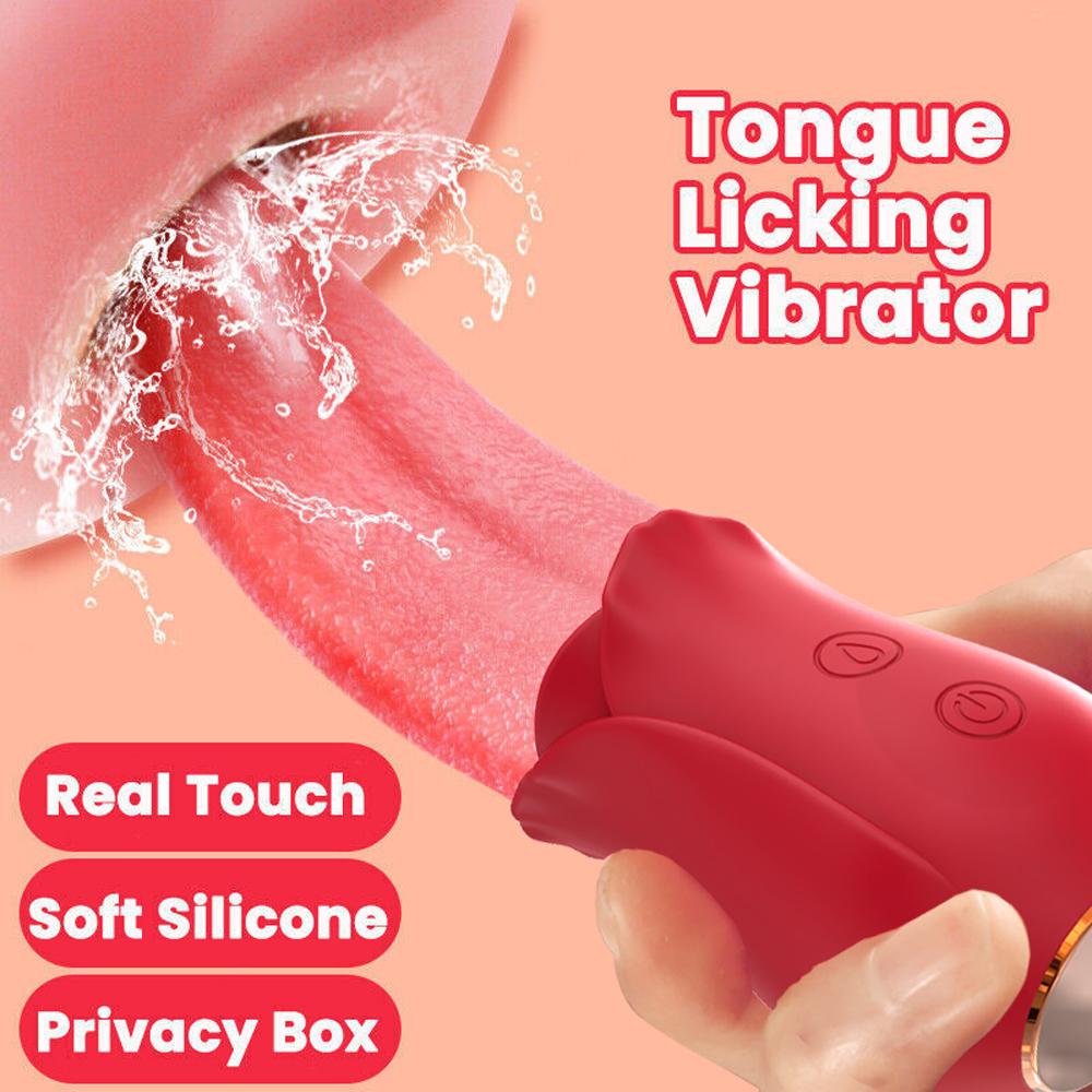 Potężna róża realistyczny język dla kobiet lizanie sutków Clit stymulacja łechtaczki wibratory stymulator sutków zabawki erotyczne 18