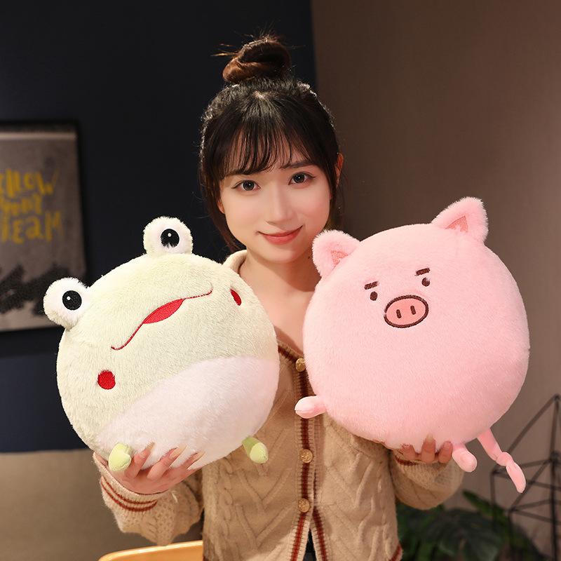 Super Cute Animal Dumplings, Soft Toys, Soft Cute Pandas, Dinosaurs, Pigs, Pigs, Big Pillows, Chubby Doll Women'S Gifts