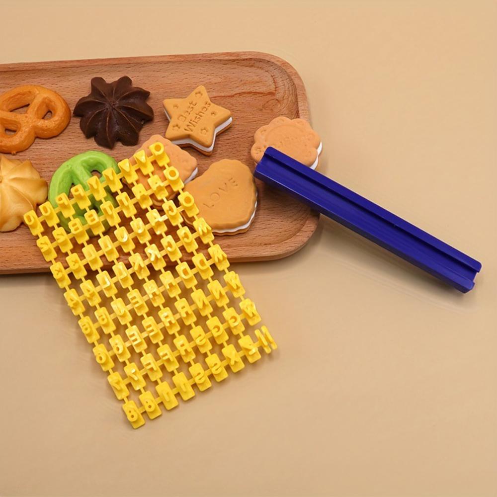 1PC Kitchen Baking English Sandwich Digital Stamp Cookie Printing Mold Movable Type Printing Cake Press Tool