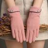 Women's Windproof Touchscreen Rabbit Fur Gloves for Cycling