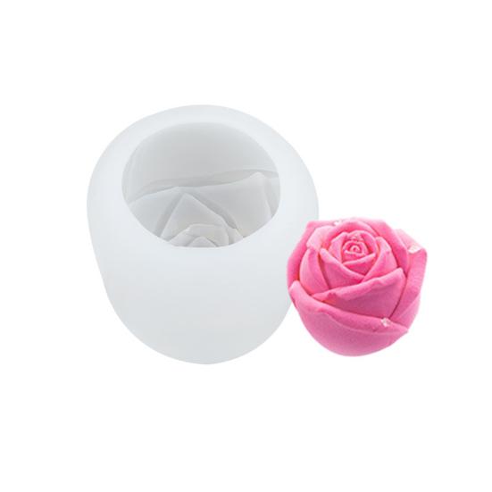 1/3Pcs 3D Rose Silicone Mold Easy Release DIY Ice Cube Chocolates Mousse Candles Soap Making Flower Shape Mold