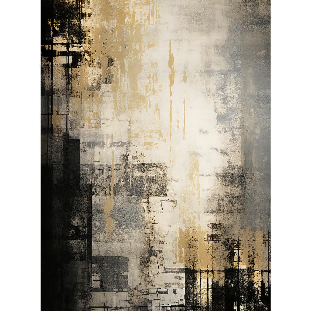 Złoty Klimat Współczesności Złoty Klimat Współczesności, 70X100 Cm, Rama Aluminiowa Czarna, Papier Matowy 230 Gsm