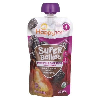 Happy Family Organics Happy Tot, Super Bellies, Step 4, Organic Pear, Beet, Blackberry, 4 Oz (113 G)