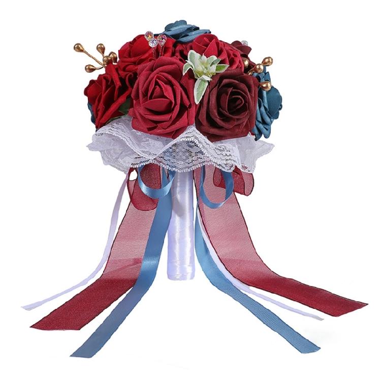 Stylish Wedding Flower Arrangement Bride Bouquet Handheld Flower For Bridal Wedding Ceremony Centerpiece Setting Props