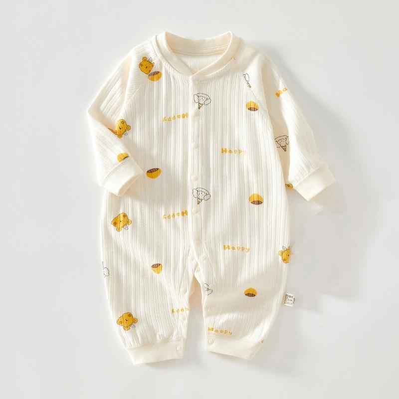 Spring Autumn Baby Romper For Boys Girls Long Sleeve Clothes Cartoon Printed Jumpsuit Newborn Outfit For Outdoor