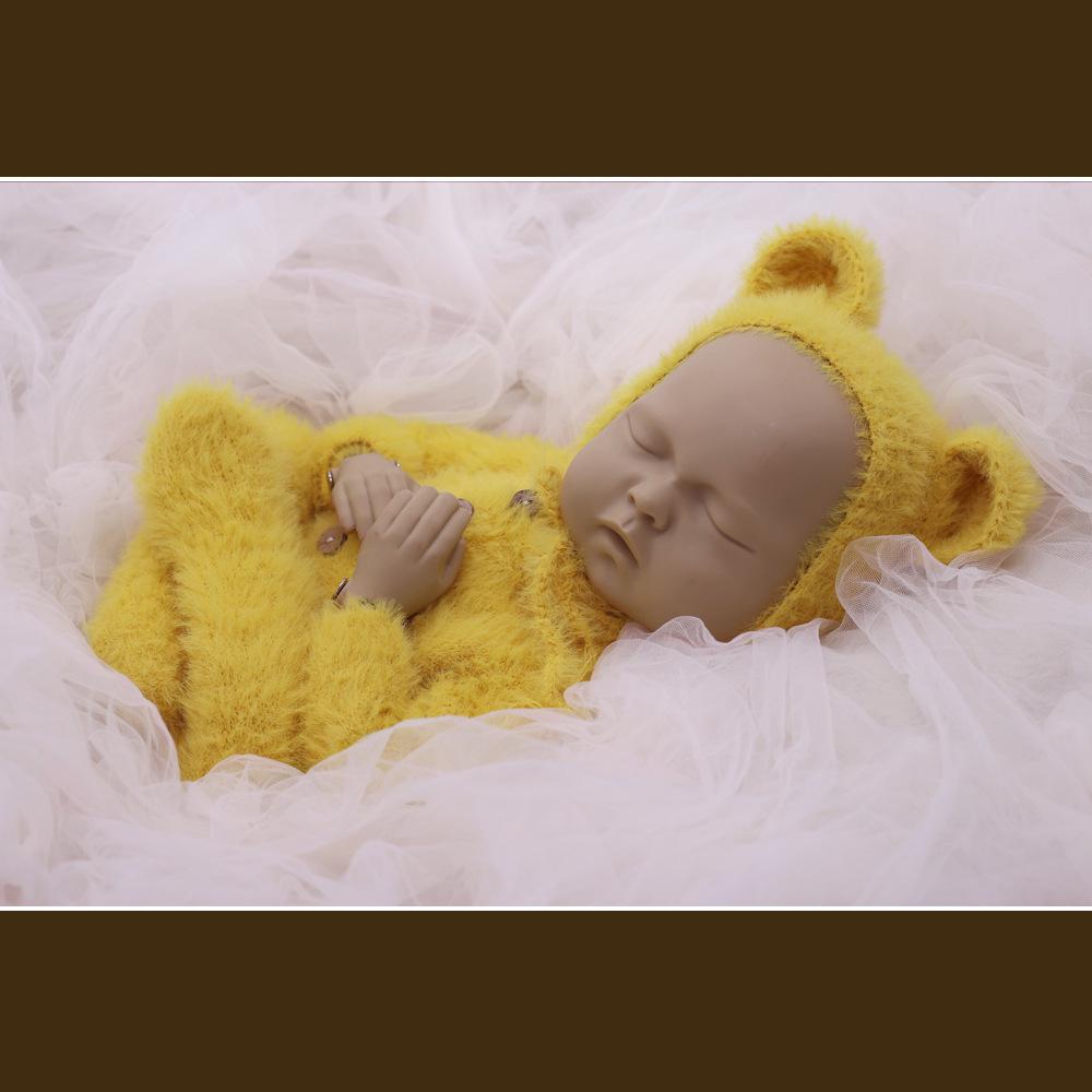 Baby Soft Knit Bear Onesie & Hat Set
