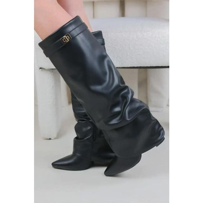 Boots Women`s Shoes Coarse Heel Women`s