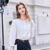Betu Women's Round Neck 3/4 Sleeve Wrinkle-Resistant Shirt