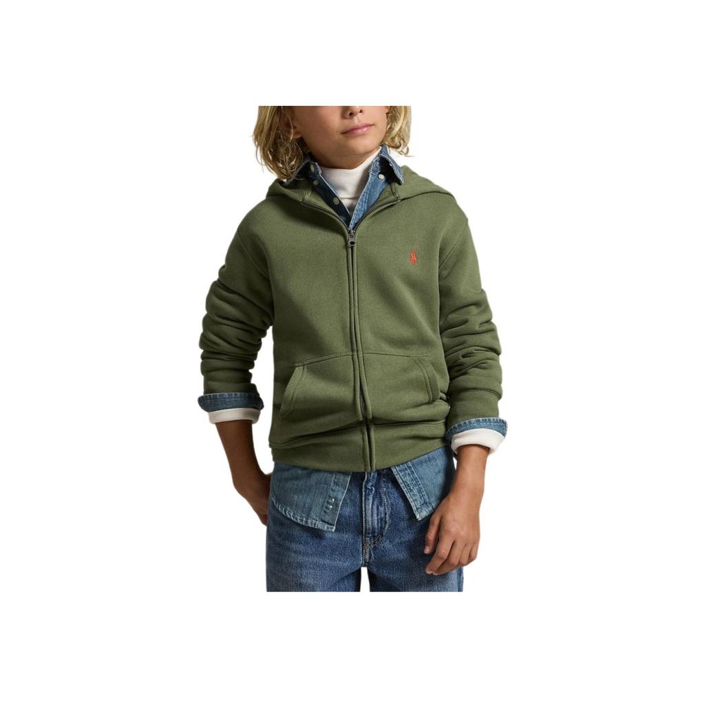 Polo Ralph Lauren Jacket FW25 Logo Fleece Hooded Full Zip Long Sleeve Kids jackets 323799360-053