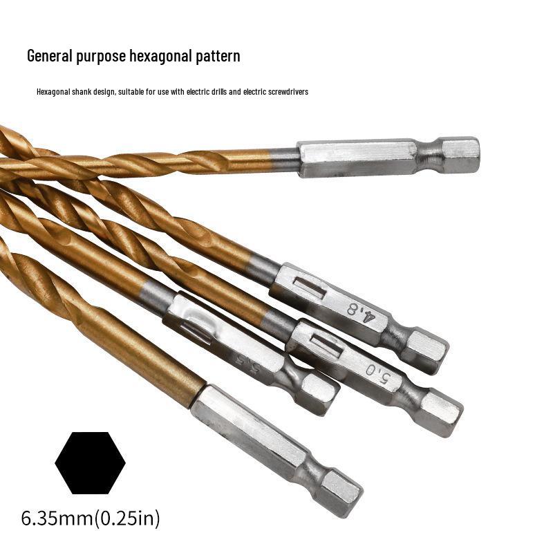 Hex Shank Twist Drill Bit Set 1.5-6.5mm for Electric Screwdriver & Wrench