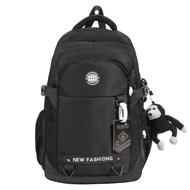 Schoolbag Korean tooling trendy texture schoolbag college student function street style commuting travel casual versatile backpack