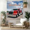 Peterbilt Heavy Trucks Custom Your Name Wall Decor Tapestry Art For Pet Memorial Birthdaywedding Party Backdrop Family Gift