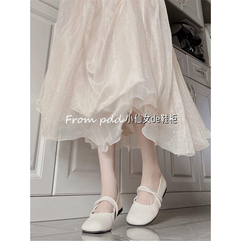 Gentle Low-heeled Mary Jane Shoes Flat-soled Single Shoes Women's Autumn New Round Shoes
