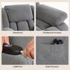 Recliner Armchair Lift Chair with Massage for Elderly Light Grey