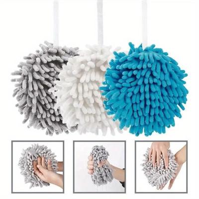 1pc Absorbent Hand Wipe Balls, Hanging Kitchen Hand Wipers, Handy Reusable Handkerchiefs