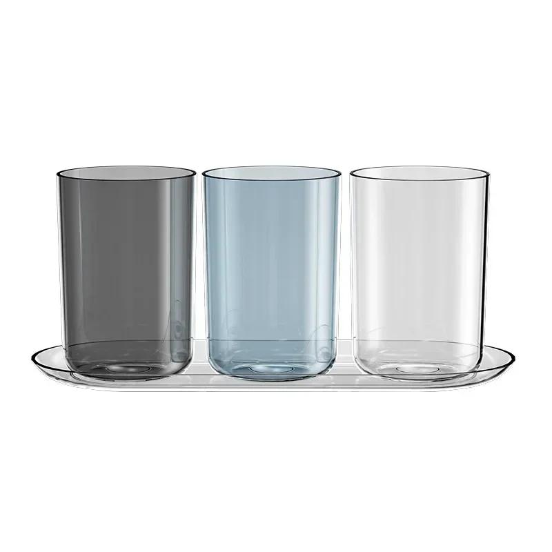 Gargle Cup Set Couple Toothbrush Children's Washing Cup Transparent Tooth Brushing Storage Box Luxury Tooth Cup Parent-child