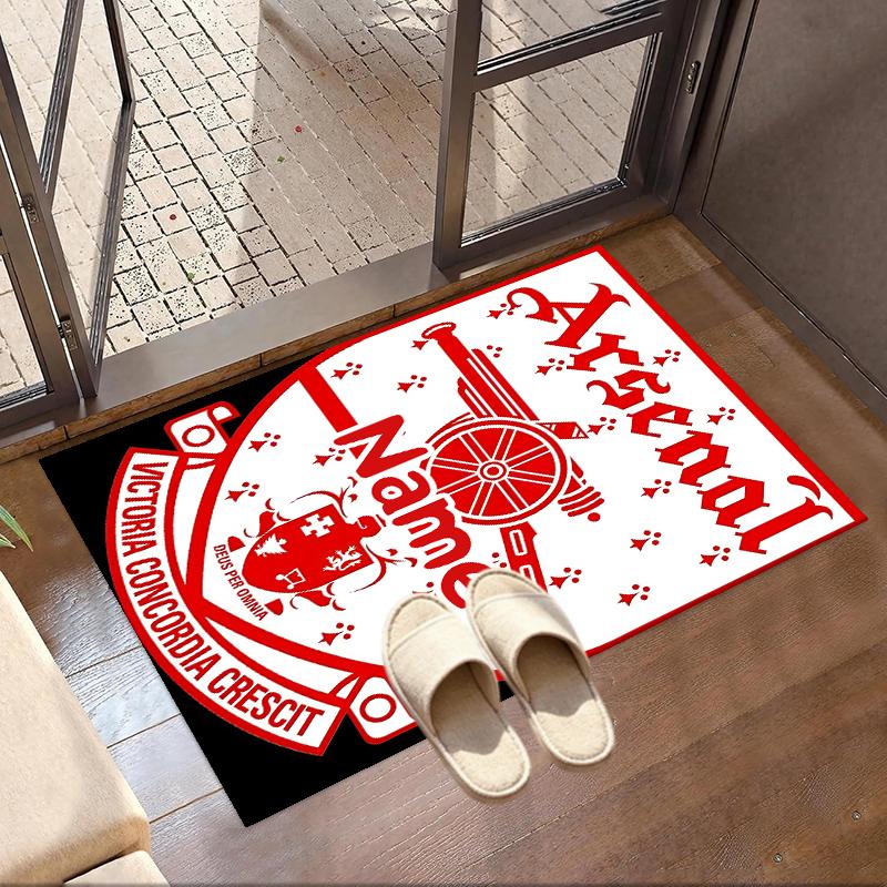 Tappeto Personalizzato con Nome Squadra di Calcio F.C, Tappeto Versatile per Arredamento Casa, per Sala Giochi, Appartamento, Balcone, Ingresso, Corridoio Regalo