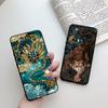 For Xiaomi 13 Lite 5G Case 2023 Luxury Black Dragon Painted Silicone Phone Cover for Xiaomi Mi 13 Lite 6.55'' Coque Capas 13Lite
