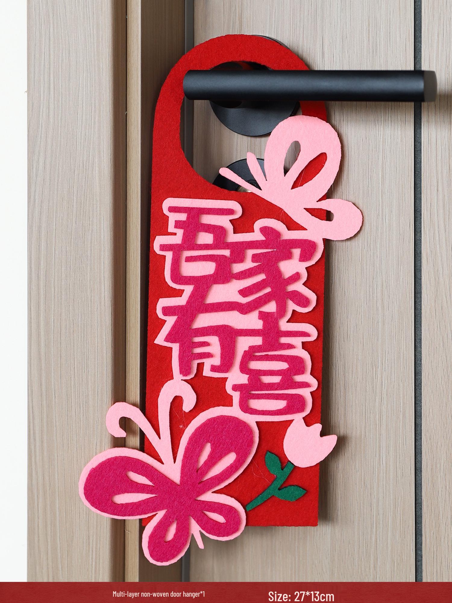 Wedding Xi Character Door Handle Pendant Set - Perfect for Decorating Living Rooms, Bedrooms, and New Homes