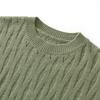 Women's 100% Pure Cashmere Hollow Out Cable Knit Round Neck Sweater - Autumn Winter Retro Pullover