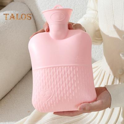 Bolsa de agua caliente de PVC de 1000 ml, compresa fría y caliente a prueba de fugas, bolsa de agua caliente para aliviar el dolor de espalda, cuello, hombros y abdomen, calentador de manos y pies para el invierno.
