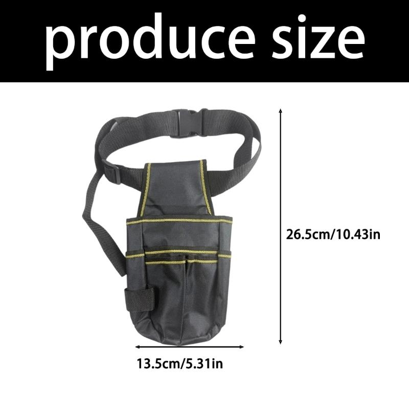 MultiFunctional Electrician Tool Belt Adjustable Waist Bag Heavy Duty Polyester Fabric With Multiple Utility Pockets
