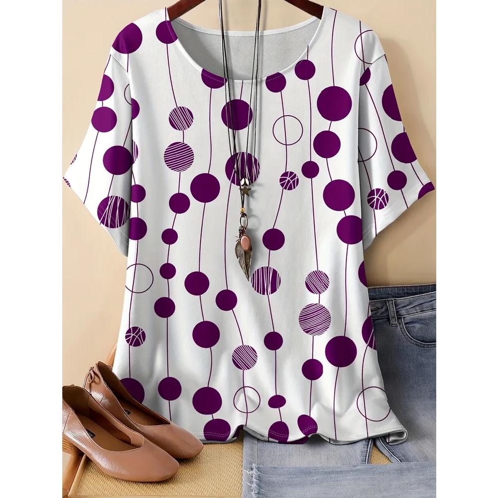 Fashion Loose Women's Top Breathable Short Sleeve Casual Simple T-Shirts Women’s