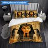 3-teiliges Bettwäsche-Set mit Pharaonen-Motiv, inklusive 1 Bettbezug und 2 Kissenbezügen. Perfekt für Schlafzimmer, Wohnheim, Weihnachtsgeschenk für Fans