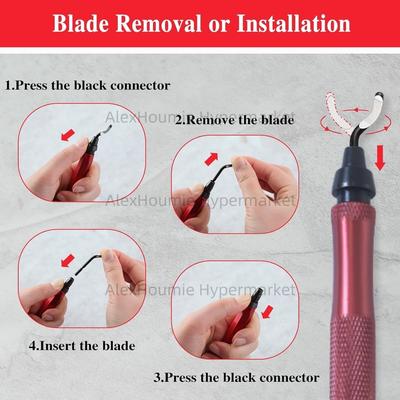 Metal Handle Deburring Tool Kits with BS1010 Blades Deburr Tool Edge Burr Remove 360 Degree Rotary High Grade Swivel Blades