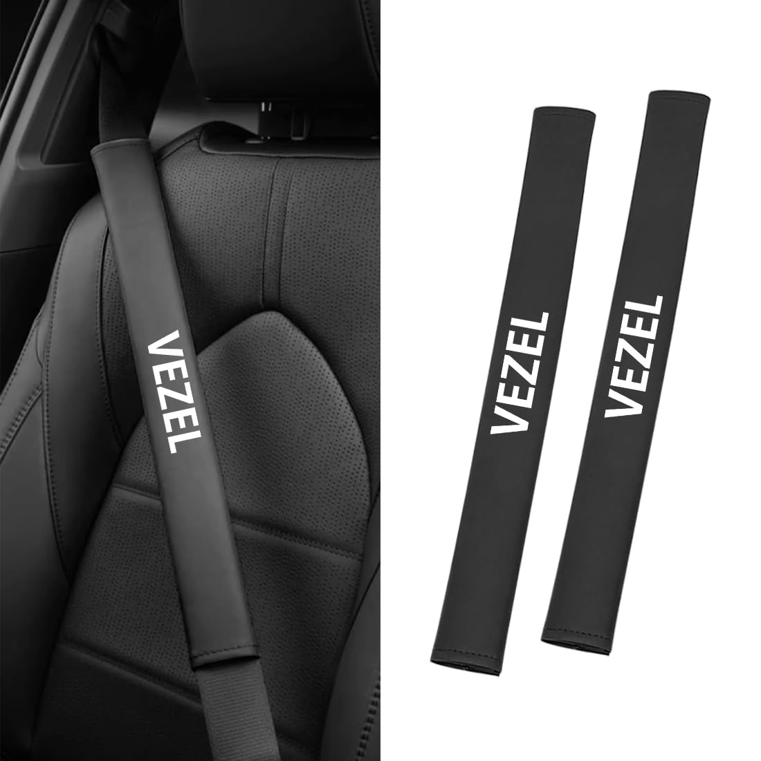 

VEZEL Exclusive Seat Belt Cover with Logo 15.7 inches (40 cm), Seat Belt Pad,