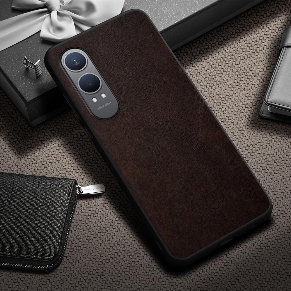 Phone Case - Luxury Retro Faux Leather Phone Case for Oneplus Nord CE CE5 CE4 CE3 CE2 Lite 5G N30 Matte Soft Bumper Hard Back Cover  Case