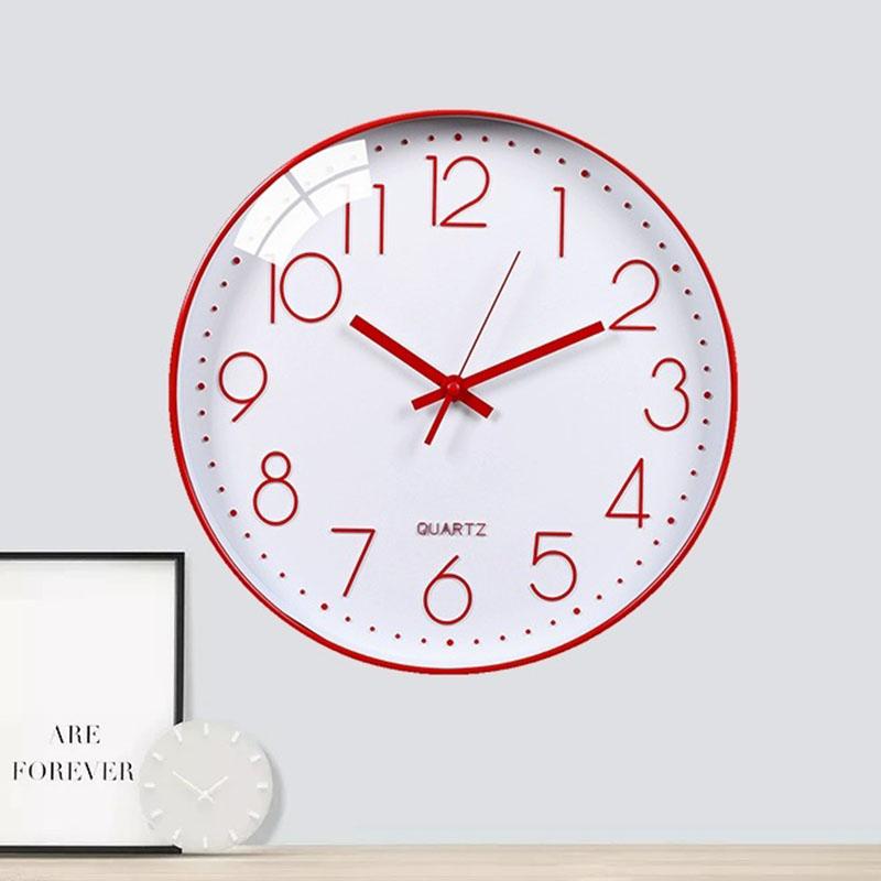 Fashion Wall Clock Hd Glass Travel Time Accurate Mute Wall Mounted Clock for Children's Study Send Friends Wall Decoration