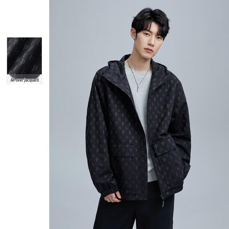 

Peacebird Men s All-over Print Casual Hooded Jacket 3XL