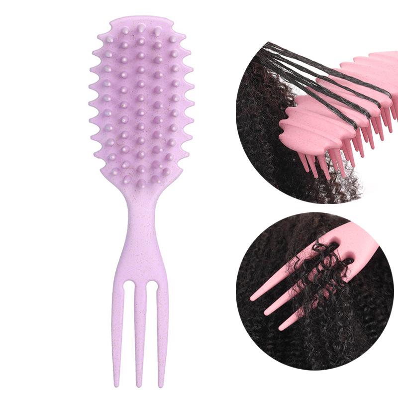Curl Define Styling Brush Boar Bristle Detangling Hair Brush Tangled Hair Comb Shaping Defining Curls Barber Styling Tool