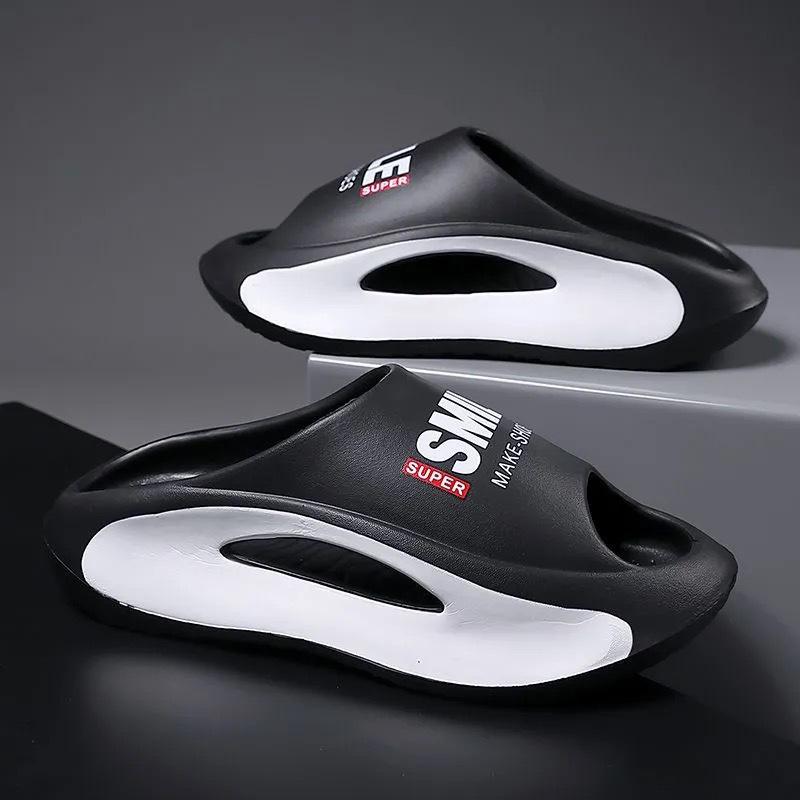 Men's Trendy EVA Soft Sole Outdoor Sports Beach Slippers: "Stepping-On-Shit" Feeling Summer Footwear