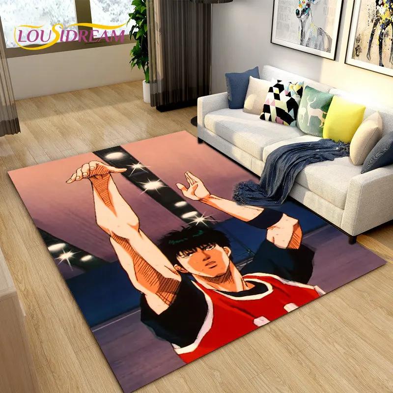 Slam Dunk Japonia Anime Kreskówka Dywan Obszarowy, Dywanik Dywanowy do Salonu Sypialni Sofa Wycieraczka Dekoracja, Mata Podłogowa Antypoślizgowa do Zabawy dla Dzieci