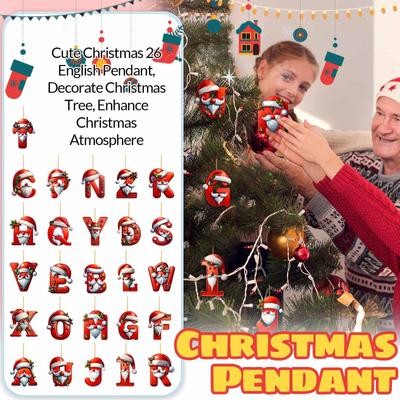 2D Christmas Decoration Pendant Christmas Tree Tag Theme Party Crafts Ornament