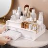 Haushalt Kosmetik Aufbewahrungsbox, Schreibtisch, Kommode Hautpflegeprodukte, Lippenstift, Make-up Pinsel Reinigung Staubdichte Schublade, Weiß