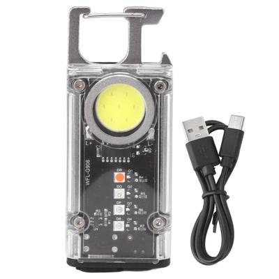 800LM COB Keychain Work Light Rechargeable Mini LED Flashlightht Outdoor Flashlight Bottle Opener