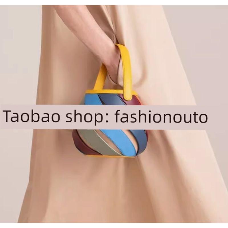 

Радужная контрастная геометрическая сумка-ведро, сумка-тоут Color