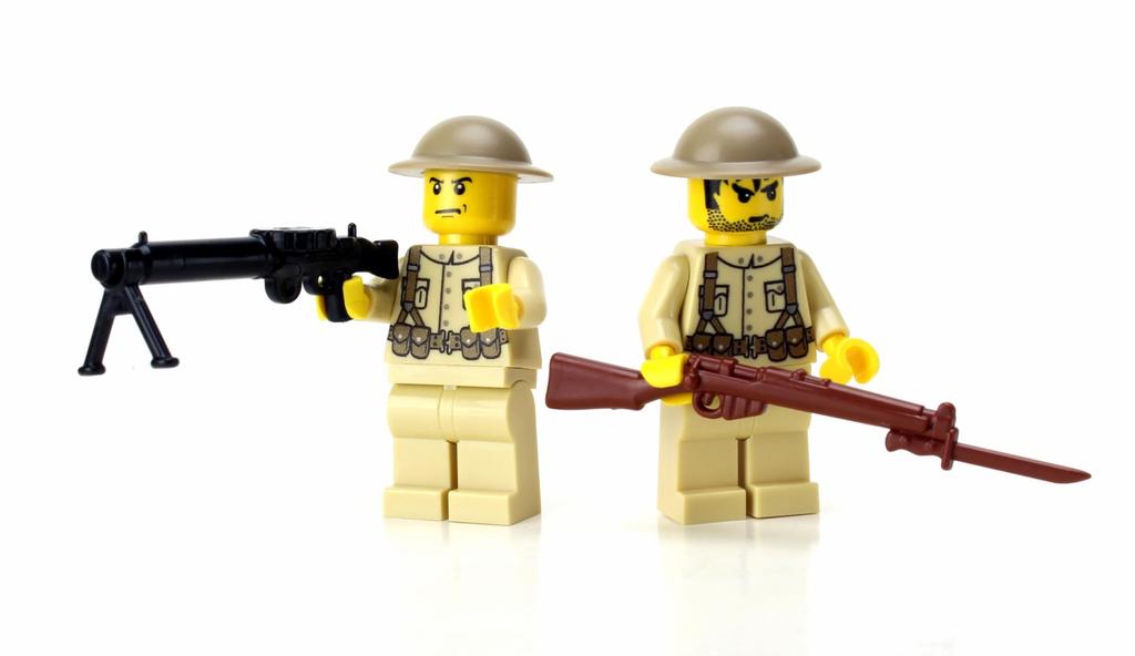 Battle Bricks WW1 Infanterie Américaine Doughboy Soldat Ensemble de 2 Figurines (La Seconde Guerre mondiale)