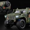 1/20 Alloy Military Explosion Proof Car Model Diecasts Metal Off-road Vehicles Tank Armored Car Model Sound Light Kids Toys Gift