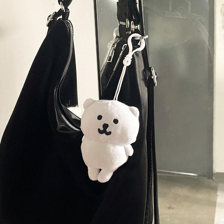 Japanese Standing Bear Doll Plush Bag Keychain Pendant Claw Machine Little White Bear Doll Gift Toy