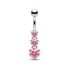 Belly Button Piercing Heart Ring Stainless Steel Copper Anti-Allergy Navel Jewelry for Summer Beach Swimming Accessories