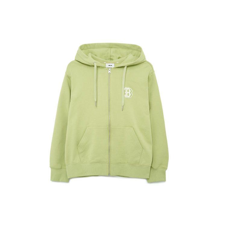 MLB Sweatshirts Unisex Green Hooded Moderate Cardigan 3ATRB0131-43OLL