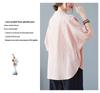 Plus Size Summer Cotton Linen Short-Sleeve Set for Middle-Aged Women - Fashionable Casual Two-Piece Outfit