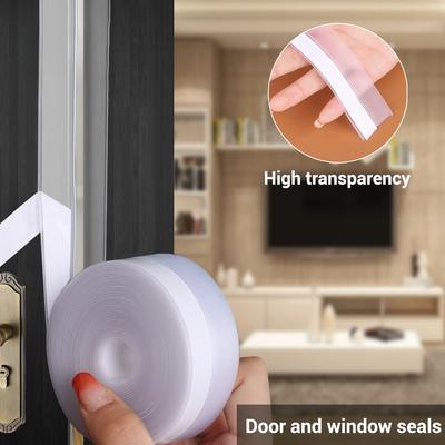 Silicone Sealing Insect Dustproof Self Adhesive Bottom Door Sweep Rubber Stripping Windproofshield Tape Window Weatherstrip