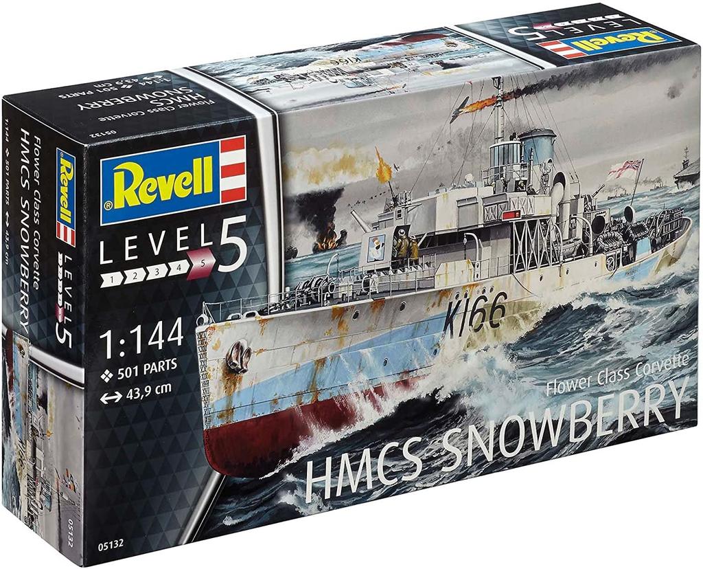 German Revell Corvette HMCS Snowberry Plastic Model Kit 05132 1/144 Flower-class
